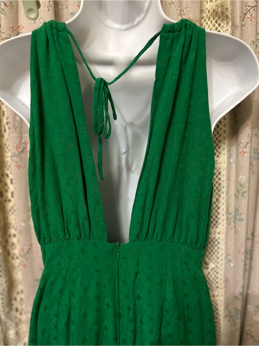 Lulus Green Wide Leg Jumpsuit Womens Small Open Back 27.5 Inseam - Picture 4 of 7